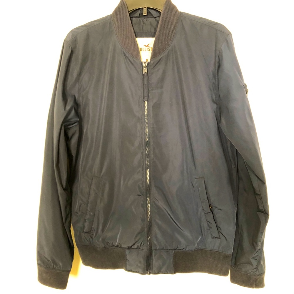 Hollister men’s bomber jacket navy size medium